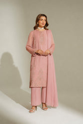 3 Piece Chiffon Embroidered Suit (FL0169)