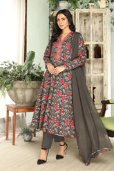 3 Piece Grey Embroidered Suit (DU0420)