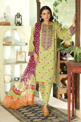 3 Piece Parrot Embroidered Suit (DU0421)