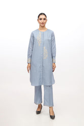 2 Piece Slub Khaddar Embroidered Suit (AE0039)