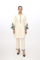 2 Piece Slub Khaddar Embroidered Suit (AE0035)