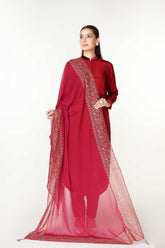 1 Piece Chiffon Printed & Tasselling Dupatta (AA5397)