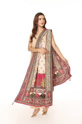 1 Piece Resham Cotton Embroidered Shawl (AA5429)