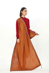 1 Piece Raw Silk Embroidered Shawl (AA5430)