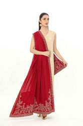 1 Piece Raw Silk Embroidered Shawl (AA5436)