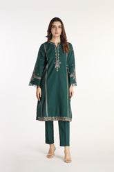 2 Piece Slub Khaddar Embroidered Suit (AE0053)
