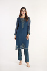1 Piece Chiffon Embroidered Shirt (AP0022)