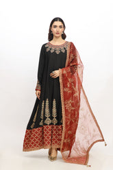 2 Piece Raw Silk Embroidered Suit (AP0024)