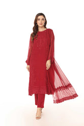 3 Piece Chiffon Embroidered Suit (AP0030)