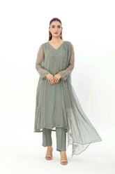 3 Piece Chiffon Embroidered Suit (AP0037)