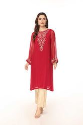 1 Piece Chiffon Embroidered Shirt (AS0457)