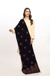 1 Piece Velvet Embroidered Stole (AV0020)