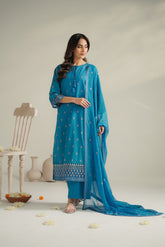 3 Piece Lawn Embroidered Unstitched Suit (UC0110)
