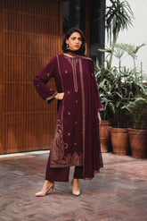 3 Piece Lawn Karandi Embroidered Suit (CS0422)