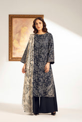 3 Piece Printed Slub Khaddar Embroidered Suit (UC0084)