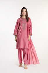 3 Piece Slub Khaddar Embroidered Suit (BA0060)