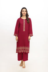 2 Piece Lawn Karandi Embroidered Suit (BA0061)