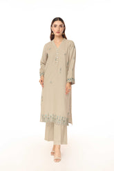 2 Piece Cotton Karandi Embroidered Suit (BA0098)