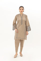 2 Piece Cotton Silk Embroidered Suit (BA0135)