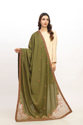 1 Piece Lawn Karandi Embroidered Shawl (BB9987)