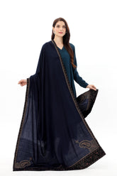1 Piece SemiPashmina Embroidered Shawl (BS0031)