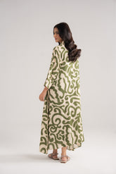 1 Piece Printed Arabic Lawn Printed Long Frock (CF0182)