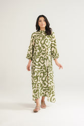 1 Piece Printed Arabic Lawn Printed Long Frock (CF0183)