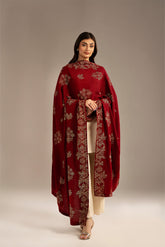 1 Piece Semi Pashmina Embroidered Shawls (CH0047)