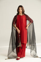 1 Piece Synthetic Organza Embroidered Stole (CO0037)