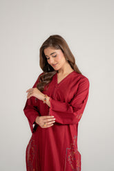 2 Piece Cotton Embroidered Suit (CP0118)