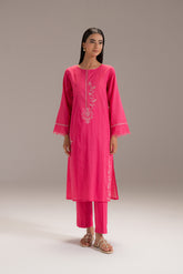 2 Piece Cotton Jacquard Embroidered Suit (CP0209)