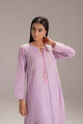 2 Piece Strip Cotton Embroidered Suit (CP0217)
