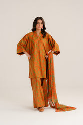 3 Piece Printed Cambric Printed Suit (CP0280)