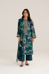3 Piece Printed Slub Khaddar Printed Suit (CP0284)