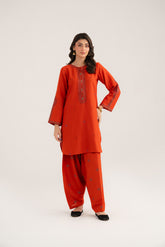 2 Piece Cotton Karandi Embroidered Suit (CP0334)