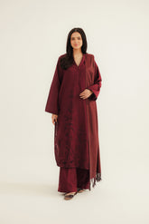 3 Piece Cotton Karandi Embroidered Suit (CP0335)