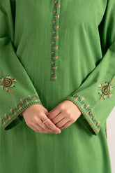 2 Piece Cotton Karandi Embroidered Suit (CP0363)