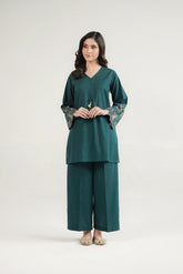 2 Piece Slub Khaddar Embroidered Suit (CP0551)