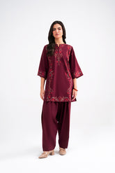 2 Piece Slub Khaddar Embroidered Suit (CP0572)