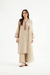 3 Piece Printed Slub Khaddar Printed Suit (CP0600)