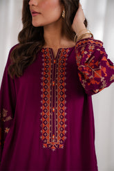 1 Piece Linen Viscose Embroidered Shirt (CS0102)