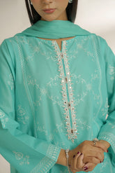 3 Piece Lawn Embroidered Suit (CS0175)