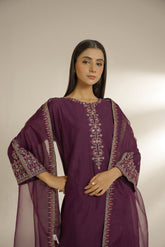 3 Piece Jacquard Embroidered Suit (CS0208)