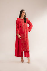3 Piece Slub Khaddar Embroidered (CS0270)