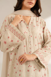 3 Piece Lawn Karandi Embroidered (CS0285)