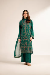 3 Piece Lawn Karandi Embroidered Suit (CS0289)