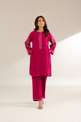 2 Piece Cotton Karandi Embroidered Suit (CS0290)