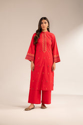 2 Piece Slub Khaddar Embroidered Suit (CS0293)