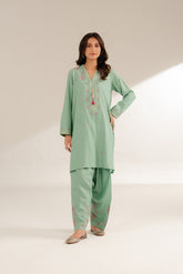 2 Piece Lawn Karandi Embroidered Suit (CS0300)