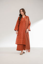 3 Piece Cotton Karandi Embroidered Suit (CS0308)